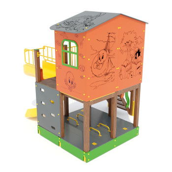 Ігровий комплекс "Халабуда" зі спіральною гіркою DIO806.2, 333, 333, 329, 472