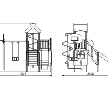 Ігровий комплекс "Єнот" DIO712.5, 390, 392, 332