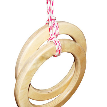 Кільця гімнастичні H204, Домашні, 70, Дерево, Дитячі, Кільця, 0.2