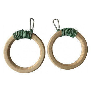 Кільця гімнастичні на карабіні H205, Домашні, 70, Дерево, Дитячі, Кільця, 0.2
