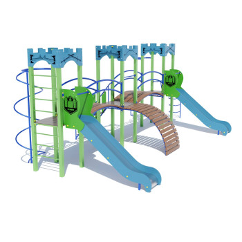 Ігровий комплекс "Три башти" на металевих стовпах DIO703.8, 767, 395, 288