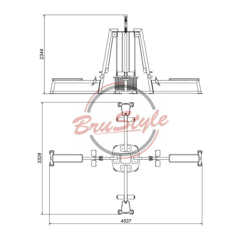 4-х позиційна станція з верньою та нижнью тягами TC203.3