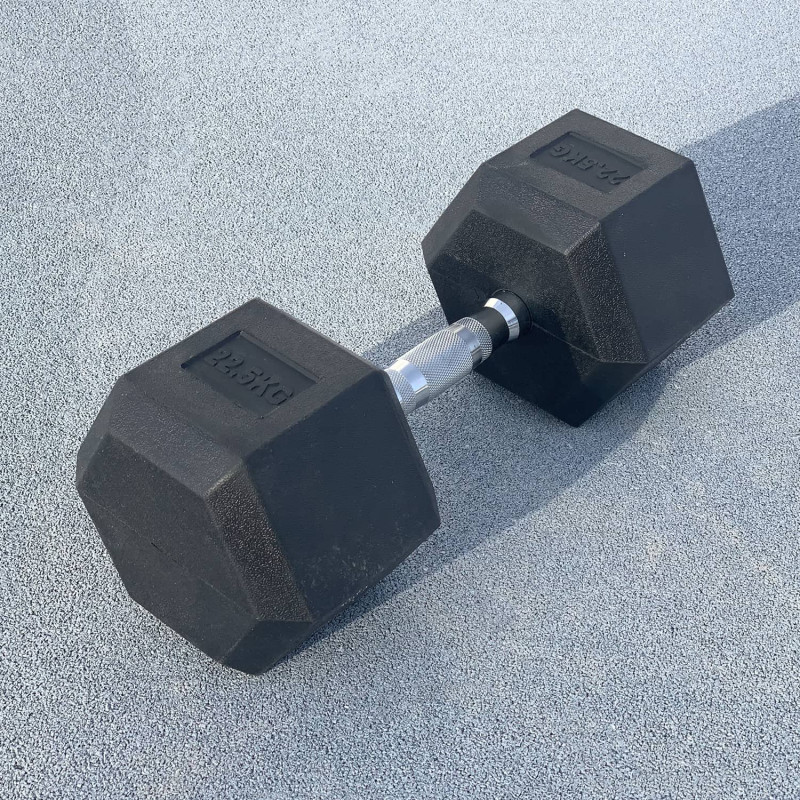 Гексагональна обгумована гантель 22.5 кг DB3020-22.5