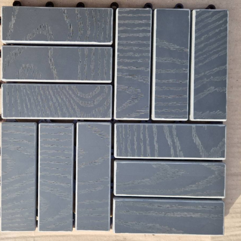 Садова плитка з ПВХ пластику сіра (1 шт) BRI-104.15