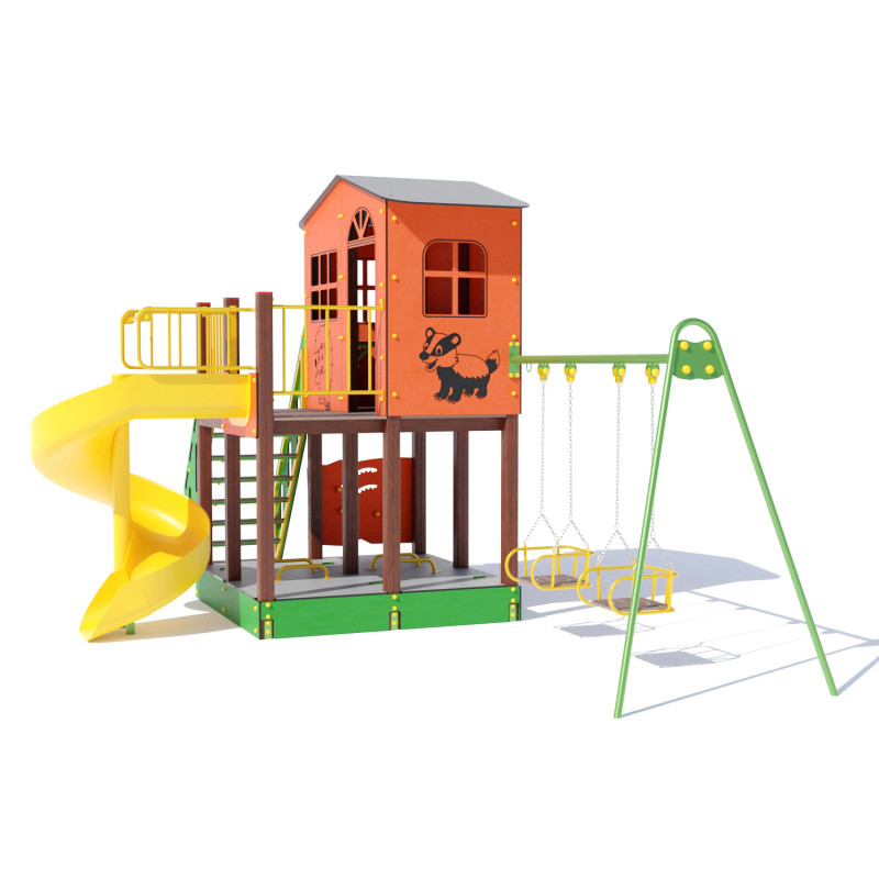 Ігровий комплекс "Халабуда" Люкс (два комплекти гойдалок) DIO806.4HDPE