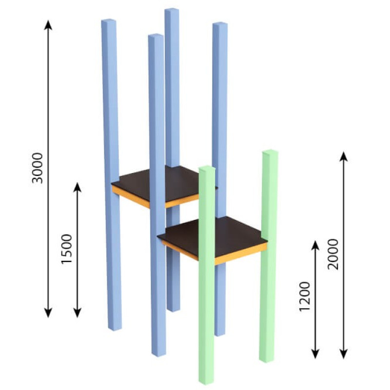 Башня 3 м (1,5)+2 м (1,2)