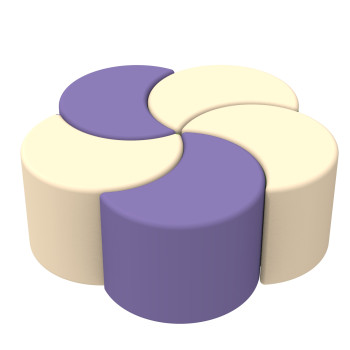 Комплект дитячих пуфів Веселка KIDIGO