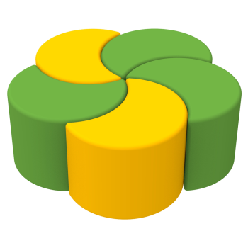 Комплект дитячих пуфів Веселка KIDIGO