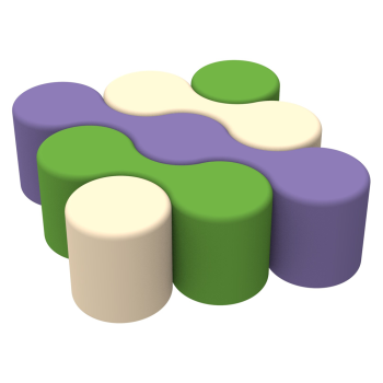 Комплект дитячих пуфів Зигзаг KIDIGO