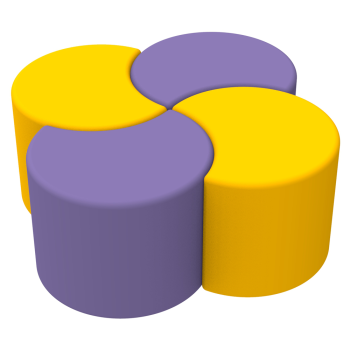 Комплект дитячих пуфів Півмісяць KIDIGO