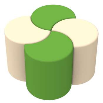 Комплект дитячих пуфів Півмісяць МАХІ KIDIGO