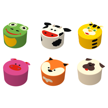 Комплект дитячих пуфів Тварини KIDIGO