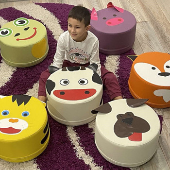 Комплект дитячих пуфів Тварини KIDIGO