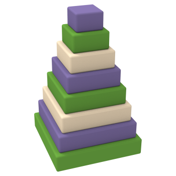 Модульний конструктор Пірамідка квадратна KIDIGO