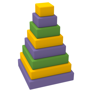 Модульний конструктор Пірамідка квадратна KIDIGO