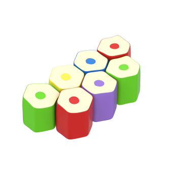 Комплект пуфів Олівці KIDIGO